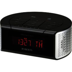 Roberts Dreamtime 2 in Black and Silver Clock Radio with DAB